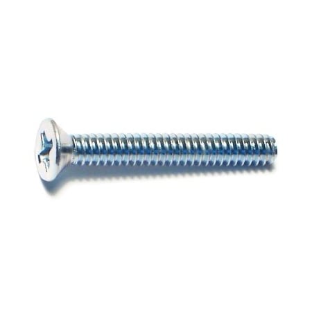 Midwest Fastener #6-32 x 1 in Phillips Flat Machine Screw, Zinc Plated Steel, 100 PK 07265